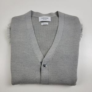 Thom Browne New York Fringe Cardigan Size 1 US Small Gray